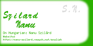 szilard nanu business card