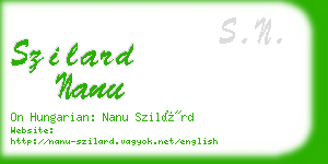 szilard nanu business card